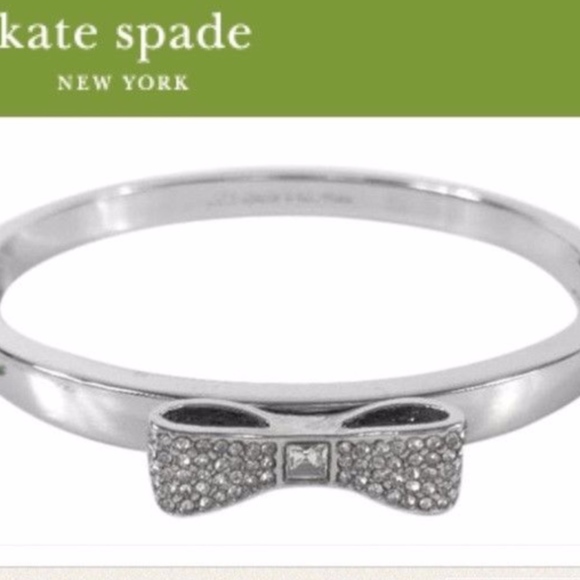 kate spade Jewelry - NWT KATE SPADE READY SET BOW Silver Pave Bracelet
